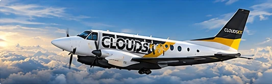 Ilustración Cloudsky Beechcraft 1900D