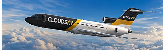 Ilustración Cloudsky Boeing 717-200